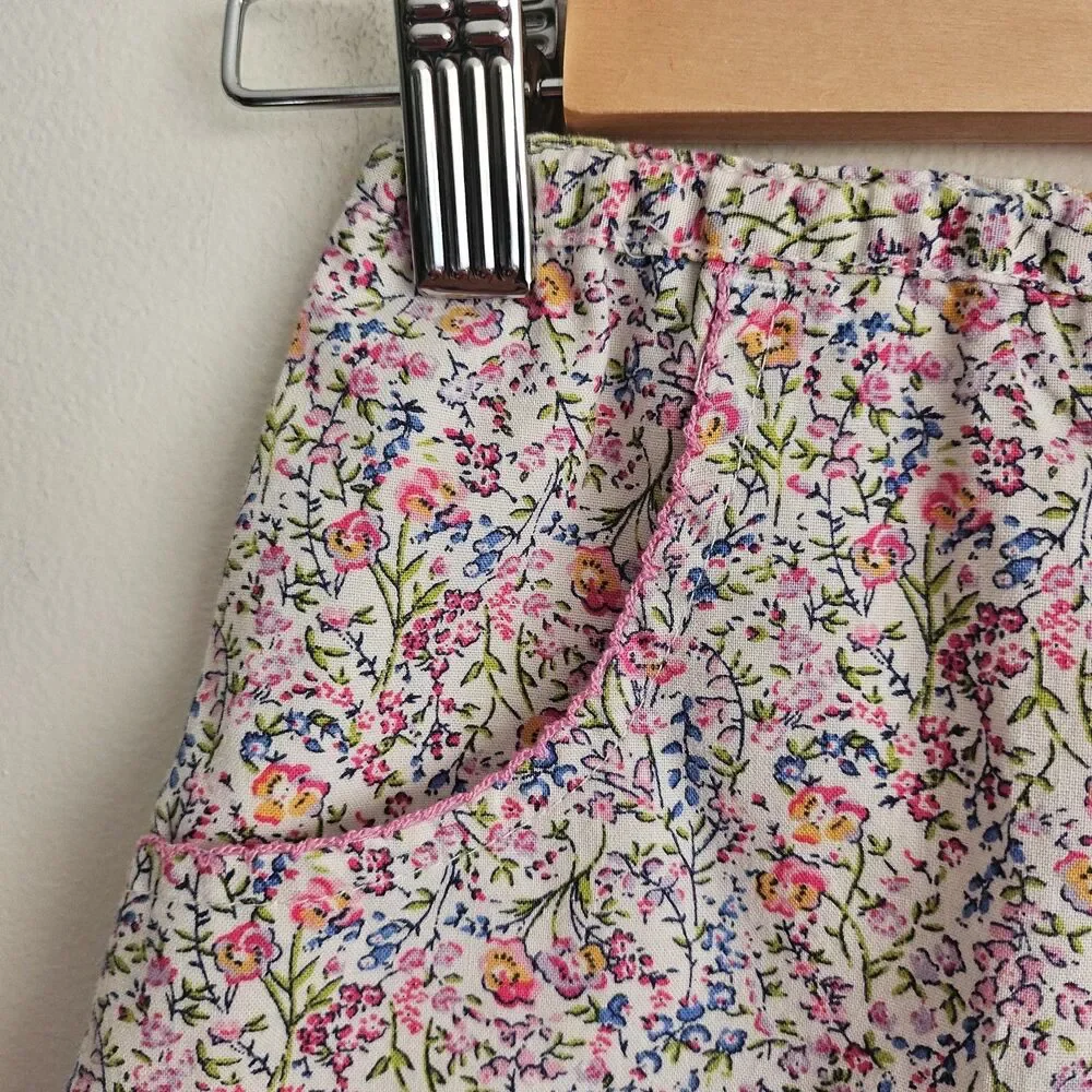 Vintage Gap Floral Mini Skirt Kids 8 Pink Coquette Y2K Ditsy 90s